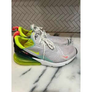 Nike Air Max 270 FZ4132-001 White Volt Crimson Men’s Size 11.5 Running Shoes